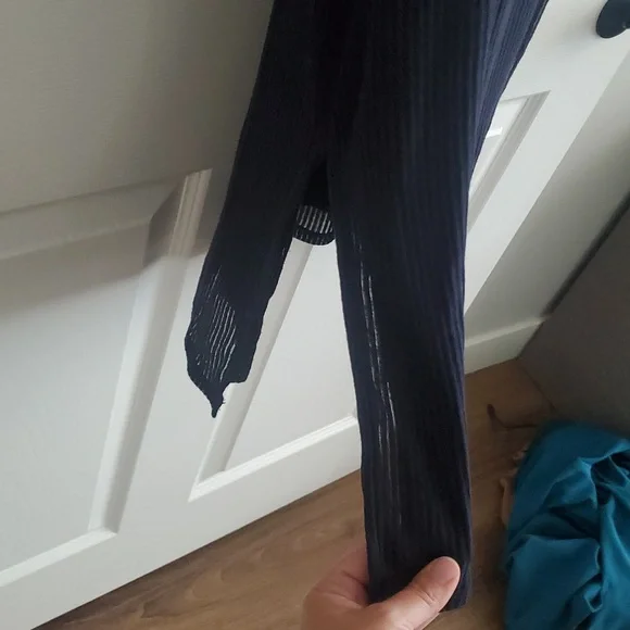 Express Navy Blue Midi Bodycon Dress Womens Size M - Picture 3 of 5